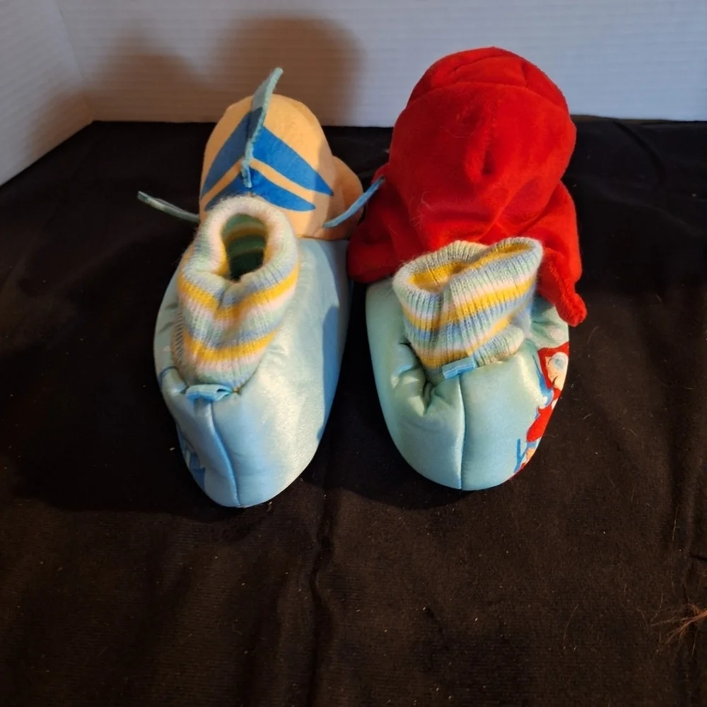 Disney Ariel and Flounder Plush Slippers for Kids